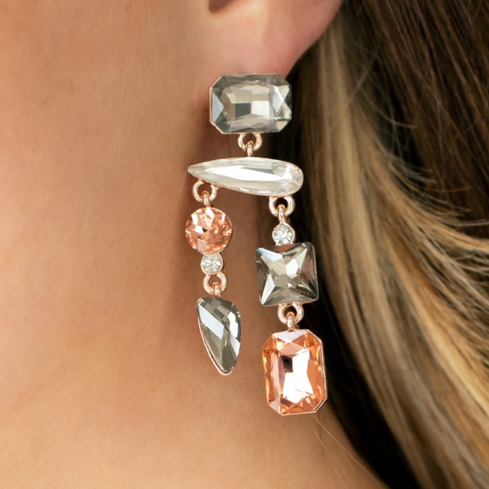 Chandelier Copper Earrings